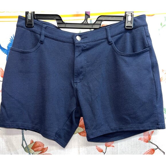 True Blue Navy Blue Womens Shorts Size 36 Cotton Blend Casual - Picture 1 of 4